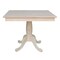 International Concepts 36 in. x 36 in. Square Top Pedestal Table  With 4 Dining Chairs Set of 5 K-3636TP-C613-4 - alternate 2